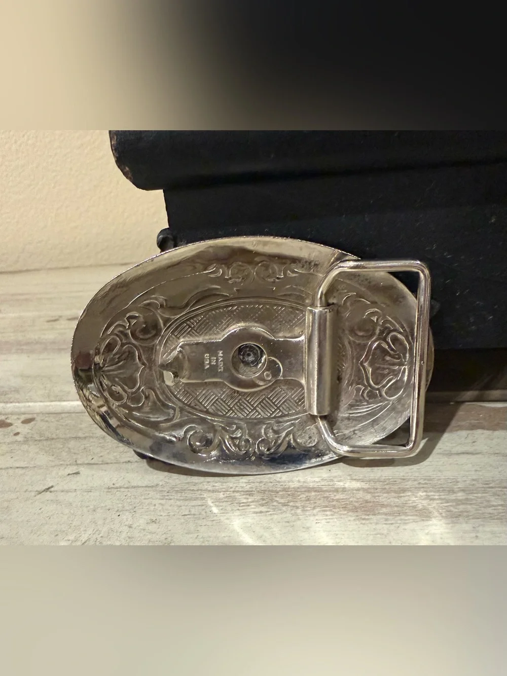 Vintage Made in USA Western Scroll Belt Buckle